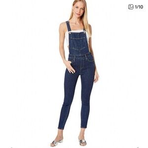 Levi's Women's Dark Blue Denim Overalls
